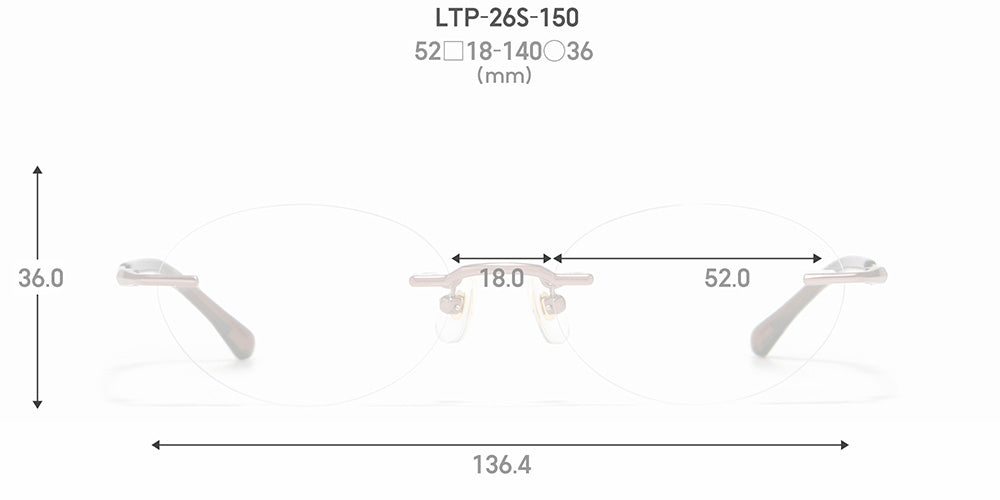 JINS STANDARD Rimless 150 84