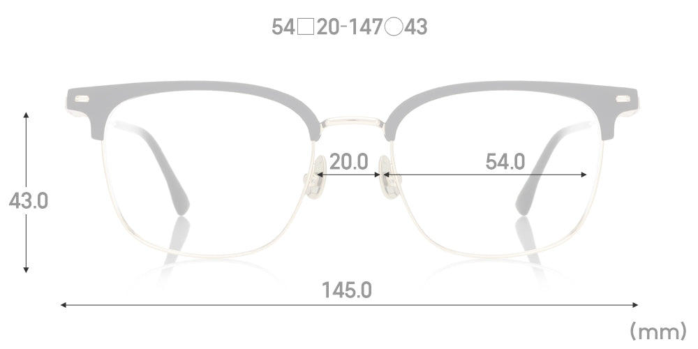 Multi Size Metal - Browline U019 Extra Wide 97